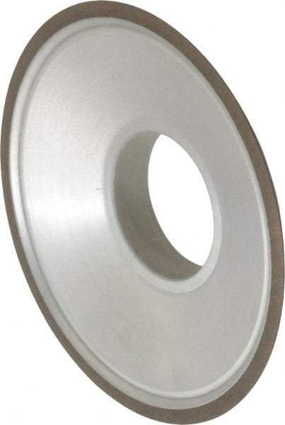 Made in USA - 3-1/2" Diam, 1-1/4" Hole Size, 3/4" Overall Thickness, 150 Grit, Type 15 Tool & Cutter Grinding Wheel - Very Fine Grade, Diamond - Benchmark Tooling
