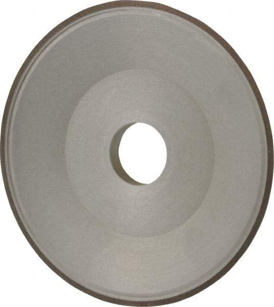 Made in USA - 6" Diam, 1-1/4" Hole Size, 3/4" Overall Thickness, 100 Grit, Type 15 Tool & Cutter Grinding Wheel - Fine Grade, Diamond - Benchmark Tooling