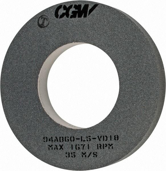 Camel Grinding Wheels - 16" Diam x 8" Hole x 2" Wide Centerless & Cylindrical Grinding Wheel - 60 Grit, Aluminum Oxide, Type 1, Medium Grade, Vitrified Bond, No Recess - Benchmark Tooling