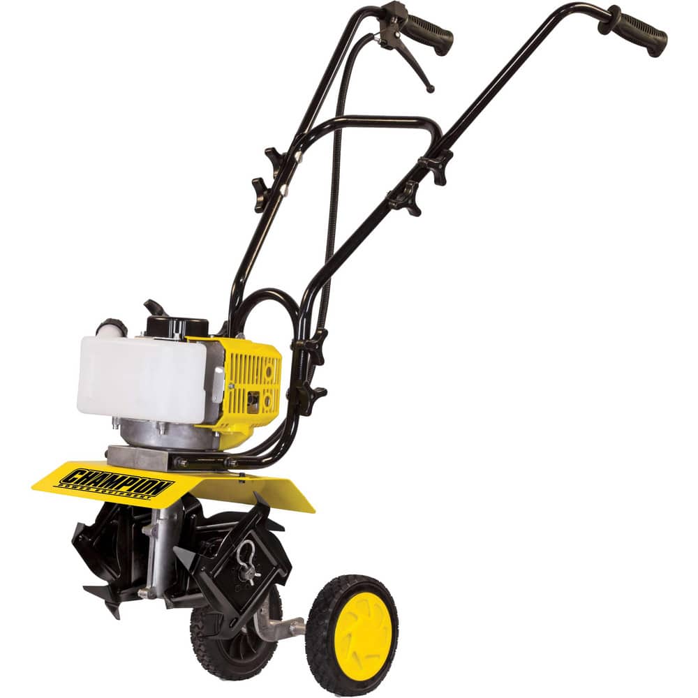Gas Cultivators & Tillers; Type: Cultivator & Tiller; Maximum Tilling Depth (Inch): 6; Maximum Tilling Width (Inch): 9.5; Minimum Tilling Width (Inch): 9.5; Tine Material: Steel; RPM: 9300.000; Fuel Tank Capacity: .3 gal; Overall Length: 38.60; Overall W