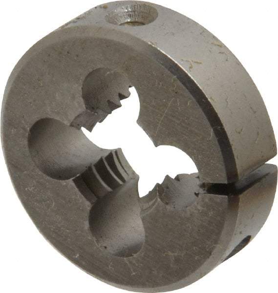 Made in USA - 5/16-18 UNC Thread, 13/16" Outside Diam High Speed Steel Round Die - 1/4" Thick, Right Hand Thread, Adjustable - Exact Industrial Supply