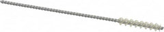 Made in USA - 3/16" Diam Helical Nylon Tube Brush - 0.008" Filament Diam, 1" Brush Length, 4" OAL, 0.085" Diam Galvanized Steel Shank - Benchmark Tooling
