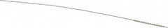 Made in USA - 1mm Diam Helical Nylon Tube Brush - 0.008" Filament Diam, 5/8" Brush Length, 4" OAL, 0.016" Diam Stainless Steel Shank - Benchmark Tooling