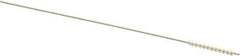 Made in USA - 2.5mm Diam Helical Nylon Tube Brush - 0.008" Filament Diam, 3/4" Brush Length, 4" OAL, 0.043" Diam Stainless Steel Shank - Benchmark Tooling