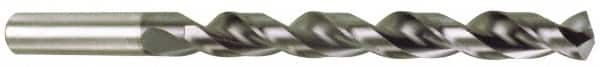 Accupro - 15/64" 130° Cobalt Jobber Drill - TiAlN Finish, Right Hand Cut, Parabolic Flute, Straight Shank, 93mm OAL, Split Point - Benchmark Tooling