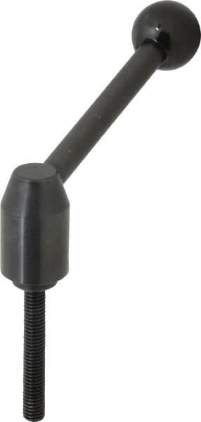J.W. Winco - 3/8-16, Steel Threaded Stud Adjustable Clamping Handle - 4.33" OAL, 1.91" High - Benchmark Tooling
