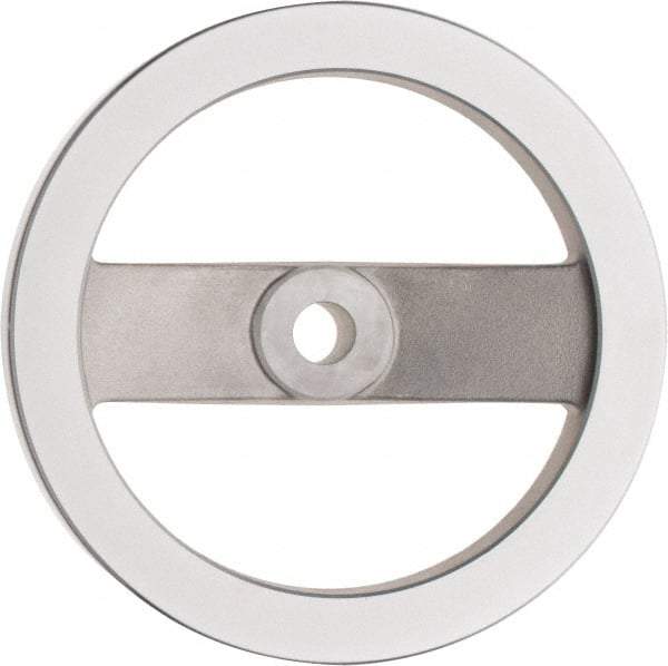 Value Collection - 7.87", 2 Spoke Handwheel - 1.65" Hub, Aluminum, Polished Finish - Benchmark Tooling