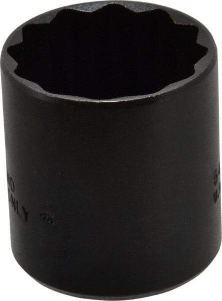 Proto - 1-5/16", 1/2" Drive, Standard Hand Socket - 12 Points, 1-3/4" OAL, Alloy Steel, Black Finish - Benchmark Tooling