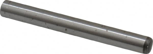 Value Collection - 4mm Diam x 35mm Pin Length Alloy Steel Standard Dowel Pin - C 58-62 Hardness, 5,930 Lb Breaking Strength, 1 Rounded End - Benchmark Tooling
