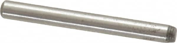 Value Collection - 3/32" Diam x 7/8" Pin Length Alloy Steel Standard Dowel Pin - C 50-58 Hardness, 1,800 Lb Breaking Strength, 1 Beveled & 1 Rounded End - Benchmark Tooling