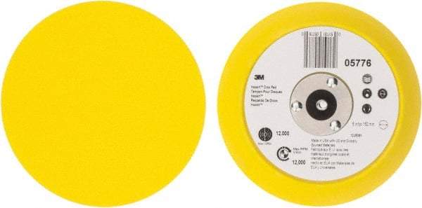 3M - 6" Diam Hook & Loop Disc Backing Pad - Medium Density, 12,000 RPM - Benchmark Tooling