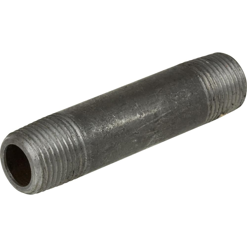 Black Pipe Nipples & Pipe; Thread Style: Threaded on Both Ends; Schedule: 40; Construction: Welded; Lead Free: No; Standards: ™ASTM A53; ASTM ™A733; ™ASME ™B1.20.1; Nipple Type: Threaded Nipple; Overall Length: 12.00