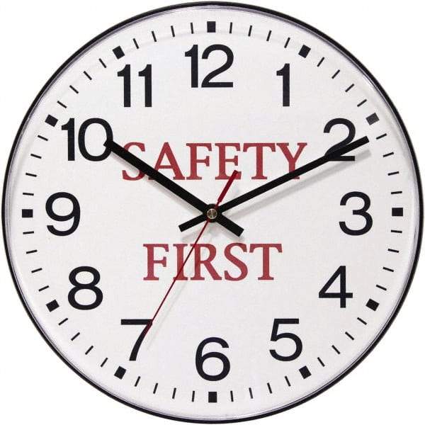 Infinity Insttruments - 11-1/2 Inch Diameter, White Face, Dial Wall Clock - Analog Display, Black Case, Runs on AA Battery - Benchmark Tooling