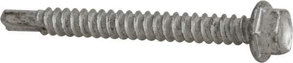 Buildex - #12, Hex Washer Head, Hex Drive, 2" Length Under Head, #3 Point, Self Drilling Screw - Steel - Benchmark Tooling