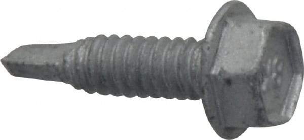 Buildex - #10, Hex Washer Head, Hex Drive, 3/4" Length Under Head, #3 Point, Self Drilling Screw - Steel - Benchmark Tooling