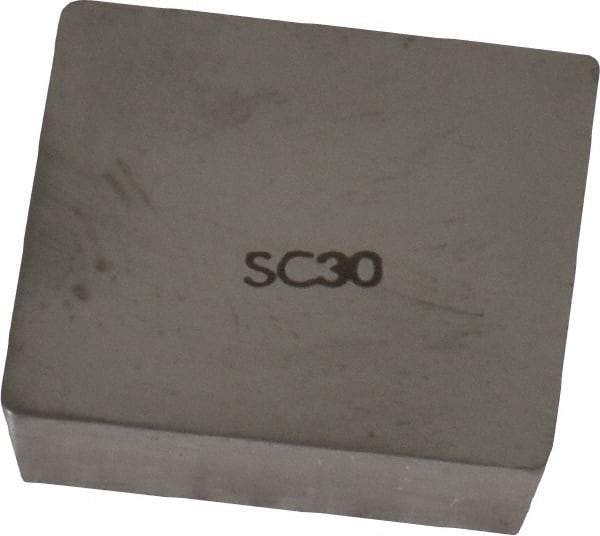 Interstate - SPG632 Grade I55 Carbide Turning Insert - Uncoated, 90° Square, 3/4" Inscr Circle, 3/16" Thick, 1/32" Corner Radius - Benchmark Tooling