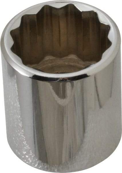 Proto - 3/8" Drive, Standard Hand Socket - 12 Points, 1-5/16" OAL, Chrome Vanadium, Chrome Finish - Benchmark Tooling