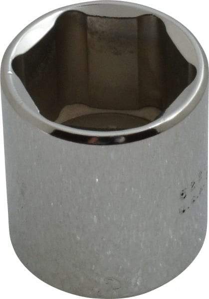 Proto - 3/8" Drive, Standard Hand Socket - 6 Points, 1-3/16" OAL, Chrome Vanadium, Chrome Finish - Benchmark Tooling