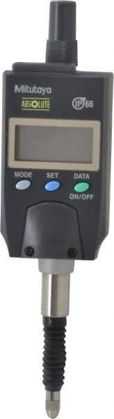 Mitutoyo - 0 to 12.7mm Range, 0.0005 & 0.000800" Graduation, Electronic Drop Indicator - Accurate to 0.0008", English & Metric System, LCD Display - Benchmark Tooling