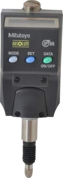 Mitutoyo - 0 to 5.6mm Range, 0.0005" Graduation, Electronic Drop Indicator - Accurate to 0.0008", English & Metric System, LCD Display - Benchmark Tooling