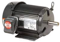 US Motors - 10 hp, TEFC Enclosure, No Thermal Protection, 3,520 RPM, 230/460 Volt, 60 Hz, Three Phase Premium Efficient Motor - Size 215 Frame, Rigid Mount, 1 Speed, Ball Bearings, 23.5/11.8 Full Load Amps, F Class Insulation, Reversible - Benchmark Tooling