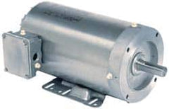US Motors - 1 hp, TEFC Enclosure, No Thermal Protection, 1,750 RPM, 208-230/460 Volt, 60 Hz, Three Phase Energy Efficient Motor - Size 143TC Frame, Rigid Mount, 1 Speed, Ball Bearings, 3.1-2.9/1.4 Full Load Amps, F Class Insulation, Reversible - Benchmark Tooling
