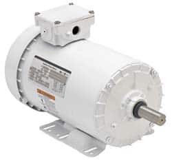 US Motors - 7-1/2 hp, TEFC Enclosure, No Thermal Protection, 1,760 RPM, 208-230/460 Volt, 60 Hz, Three Phase Energy Efficient Motor - Size 213 Frame, Rigid Mount, 1 Speed, Ball Bearings, 20.1-18.3/9.1 Full Load Amps, F Class Insulation, Reversible - Benchmark Tooling