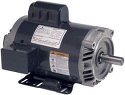 US Motors - 1.5 hp, ODP Enclosure, No Thermal Protection, 1,725 RPM, 115/208-230 Volt, 60 Hz, Capacitor Start Motor - Size 145TC Frame, C-Face/Base Mount, 1 Speed, Ball Bearings, 17.3 Full Load Amps, B Class Insulation, CCW Lead End Rev - Benchmark Tooling
