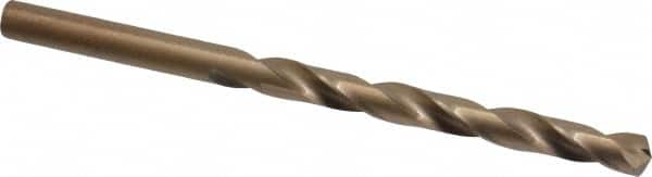 Hertel - Letter A 135° Cobalt Jobber Drill - Oxide/Gold Finish, Right Hand Cut, Spiral Flute, Straight Shank, 3-7/8" OAL, Split Point - Benchmark Tooling