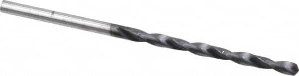 Hertel - #31 135° Cobalt Jobber Drill - TiAlN Finish, Right Hand Cut, Spiral Flute, Straight Shank, 2-3/4" OAL, Split Point - Benchmark Tooling