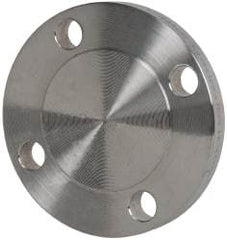 Merit Brass - 2" Pipe, 6" OD, Stainless Steel, Blind Pipe Flange - 4-3/4" Across Bolt Hole Centers, 3/4" Bolt Hole, 150 psi, Grades 304 & 304L - Benchmark Tooling