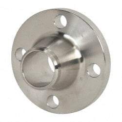 Merit Brass - 1-1/2" Pipe, 5" OD, Stainless Steel, Weld Neck Pipe Flange - 3-7/8" Across Bolt Hole Centers, 5/8" Bolt Hole, 150 psi, Grades 304 & 304L - Benchmark Tooling