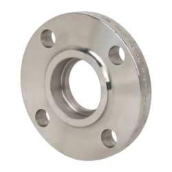 Merit Brass - 2" Pipe, 6" OD, Stainless Steel, Socket Weld Pipe Flange - 4-3/4" Across Bolt Hole Centers, 3/4" Bolt Hole, 150 psi, Grades 304 & 304L - Benchmark Tooling