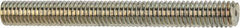 Made in USA - 7/16-14 UNC (Coarse), 2' Long, Low Carbon Steel Threaded Rod - Zinc-Plated Finish, Right Hand Thread - Benchmark Tooling