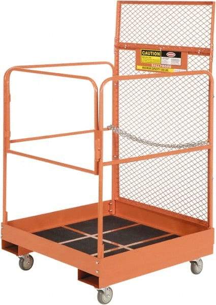 Ballymore - 64" Fork Deck Maintenance Platform - Rolling Work Platform, 1,000 Lb Capacity, 48" Base Width x 40" Base Depth, Abrasive Mat Tread - Benchmark Tooling