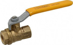 Parker - 1/4" Pipe, Brass Standard Ball Valve - 2 Piece, Inline - One Way Flow, FNPT x FNPT Ends, Lever Handle, 600 WOG, 150 WSP - Benchmark Tooling