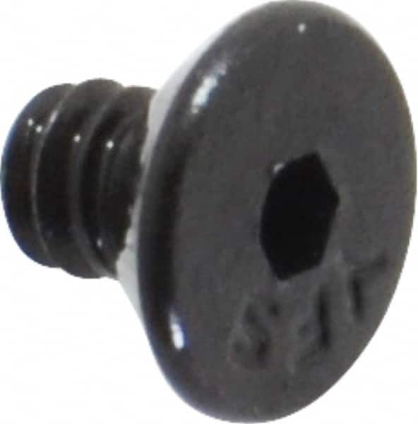 Value Collection - #4-40 UNC Hex Socket Drive, 82° Flat Screw - Alloy Steel, Black Oxide Finish, Fully Threaded, 3/16" OAL - Benchmark Tooling