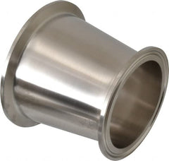 VNE - 3 x 2-1/2", Clamp Style, Sanitary Stainless Steel Pipe Concentric Reducer - Tube OD Connection, Grade 304 - Benchmark Tooling