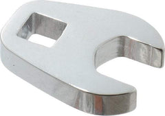 Proto - 9/16" 3/8" Drive Chrome Open End Crowfoot Wrench - 1.24" Head Diam x 1/4" Head Thickness - Benchmark Tooling