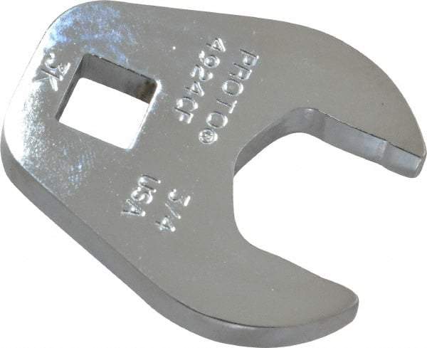 Proto - 3/4" 3/8" Drive Chrome Open End Crowfoot Wrench - 1.59" Head Diam x 1/4" Head Thickness - Benchmark Tooling