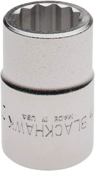 Blackhawk by Proto - 3/4" Drive, Standard Hand Socket - 12 Points, 2" OAL, Alloy Steel, Satin Finish - Benchmark Tooling