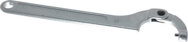 Facom - 1-3/8" to 1-31/32" Capacity, Satin Chrome Finish, Adjustable Pin Spanner Wrench - 7-61/64" OAL, 4mm Hook Pin Height - Benchmark Tooling