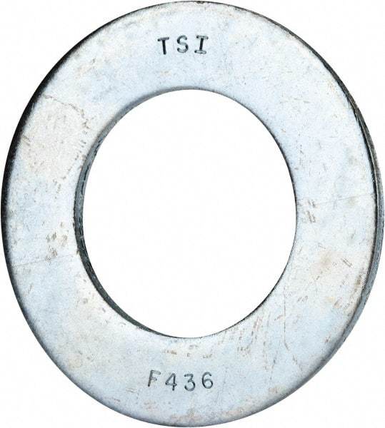 Value Collection - 2" Screw, Grade 8 Alloy Steel SAE Flat Washer - 2-1/8" ID x 3-3/4" OD, 0.196" Thick, Zinc-Plated Finish - Benchmark Tooling