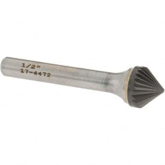OSG - 1/2" Head Diam, 1/4" Shank Diam, 24 Flute 82° Solid Carbide Countersink - Benchmark Tooling