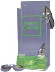 NMC - 20 Pair Stack Style Acrylic Safety Glasses Dispenser - 8 Inch Wide x 18 Inch High x 4 Inch Deep, Table and Wall Mount - Benchmark Tooling