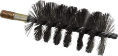 Value Collection - 2-1/4" Diam Helical Steel Tube Brush - Single Spiral, 0.012" Filament Diam, 4-1/4" Brush Length, 7-1/2" OAL, 1/2-12 Male Shank - Benchmark Tooling