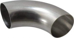 VNE - 3", Unpolished Style, Sanitary Stainless Steel Pipe 90° Elbow - Butt Weld x Butt Weld Connection, Grade 304 - Benchmark Tooling