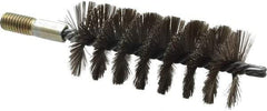 Value Collection - 2" Diam Helical Stainless Steel Tube Brush - 0.012" Filament Diam, 4-1/4" Brush Length, 7-1/2" OAL, 1/2-12 Male Shank - Benchmark Tooling