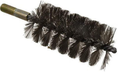 Value Collection - 2-1/4" Diam Helical Stainless Steel Tube Brush - 0.012" Filament Diam, 4-1/4" Brush Length, 7-1/2" OAL, 1/2-12 Male Shank - Benchmark Tooling
