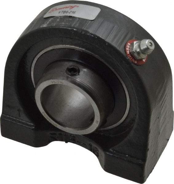 Browning - 1" ID, 3" OAL x 2-13/16" OAH Tapped Base - 1,651 Lb Static Cap, 2,801 Lb Dyn Cap, 2" Btw Mnt Hole Ctrs, 1-7/16" Base-to-Ctr Ht, Cast Iron - Benchmark Tooling